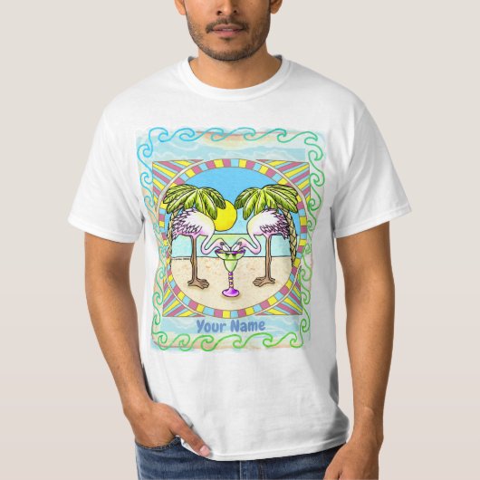 Margarita Flamingo T-shirt op maat (Voorkant)