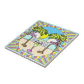 Margarita Flamingo  Tegeltje (Zijkant)
