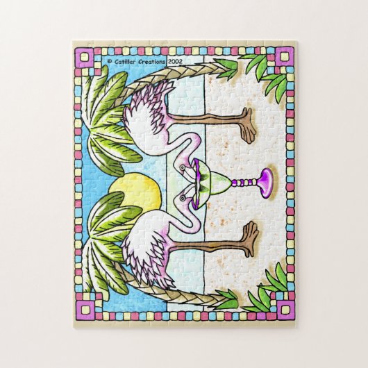 Margarita Flamingos Legpuzzel (Verticaal)