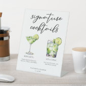 Margarita Gin & Tonic Signature Cocktails Menu Reclamebord Met Voetstuk (Insitu)