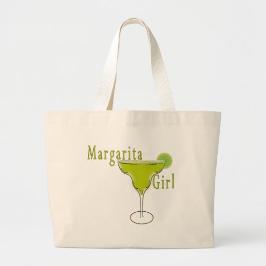 Margarita Girl T-shirt Grote Tote Bag (Voorkant)