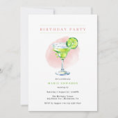 Margarita | Girly Blush Roze Moderne Volwassen Ver Kaart (Voorkant)