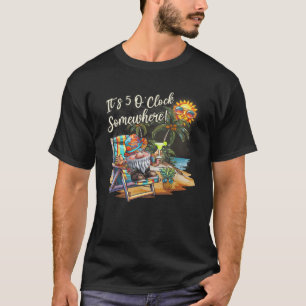 Margarita Gnome It 5 uur Ergens Palmbomen T-shirt