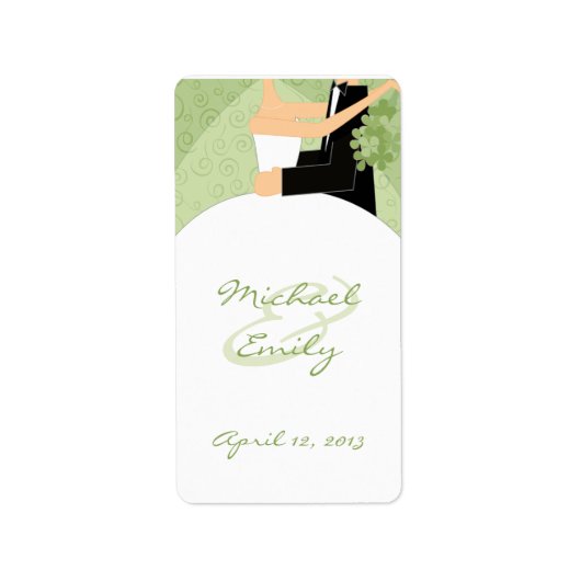 Margarita Groene Bruiloft Favor Labels (Voorkant)