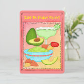 Margarita Guacamole 21ste uitnodiging van de Birth (Staand voorkant)