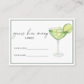 Margarita & Huwelijk Hoeveel limoenen bruidsspel Informatiekaartje (Voorkant)