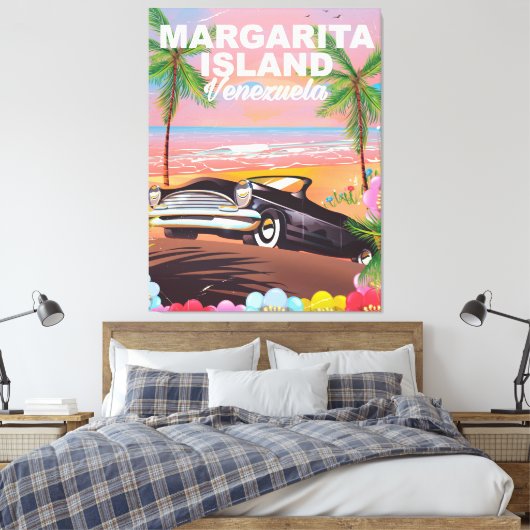 Margarita Island - Venezolaanse reisposter Canvas Afdruk (Insitu (Slaapkamer))