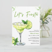 Margarita Let's Fiesta Koppels Bruidsfeest Kaart (Staand voorkant)