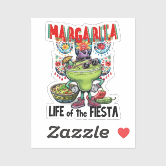 Margarita Leven van de Fiesta, Mexicaanse Drink Sticker (Vel)