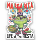 Margarita Leven van de Fiesta, Mexicaanse Drink Sticker (Voorkant)