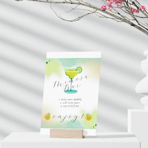 Margarita Lime Bruidsfeest Mimosa Bar Poster