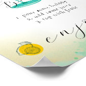 Margarita Lime Bruidsfeest Mimosa Bar Poster (Hoek)