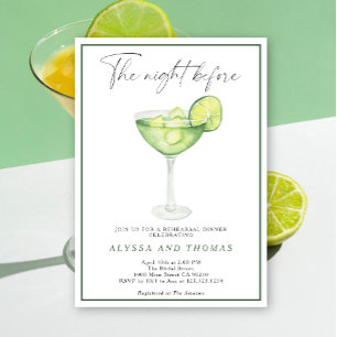 Margarita Lime De nacht voor de repetitie diner Kaart