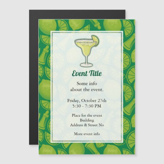 Margarita Magnetic Invitation (Voorkant / Achterkant)