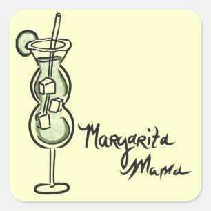 Margarita mama briefpapier sticker