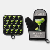 Margarita Mama! Leuk cadeau op maat Ovenwant & Pannenlap Set (Voorkant)