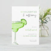Margarita Margs en Matrimony Bachelorette Uitnodig Kaart (Staand voorkant)