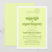 Margarita Margs & Huwelijkscocktail Bachelorette Kaart (Voorkant / Achterkant)
