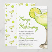 Margarita Margs & Huwelijkscocktail Bachelorette Kaart (Voorkant / Achterkant)