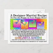 Margarita Martini Recept Briefkaart (Voorkant / Achterkant)