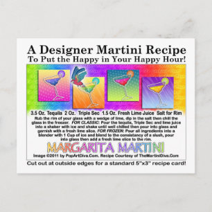 Margarita Martini Recept Briefkaart