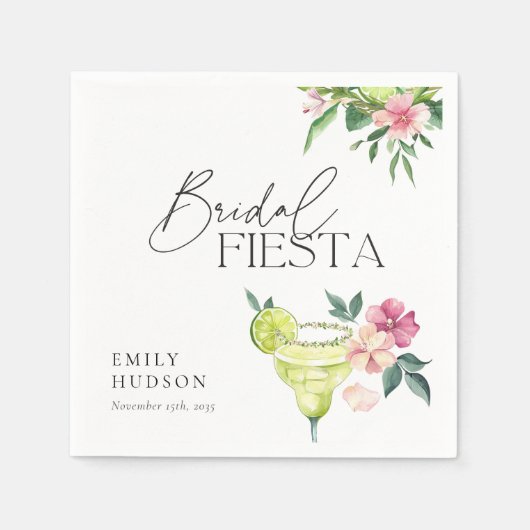 Margarita Mexicaans Feest Bruidsborrel Servet (Voorkant)