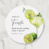 Margarita Mexicaans Feest Bruidsjurk Shower Bedankjes Labels (Voorkant)