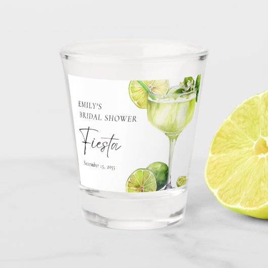 Margarita Mexicaans Feest Bruiloft Brunch Shot Glas (Voorkant)