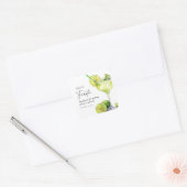 Margarita Mexicaans Feest Bruiloft Brunch Vierkante Sticker (Envelop)