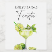 Margarita Mexicaans Feest Bruiloftsborrel Wijn Etiket (Enkel label)