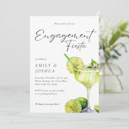 Margarita Mexicaans Verloving Fiesta Kaart (Staand voorkant)