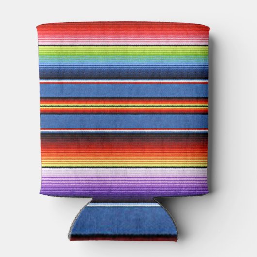 Margarita Mexican Blanket Fiesta Stripes Serape Blikjeskoeler (Achterkant)