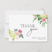 Margarita Mexican Fiesta Bruiloftsfeest Bedankkaart (Voorkant)