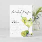 Margarita Mexican Fiesta Floral Vrijgezellenfeest Kaart (Staand voorkant)