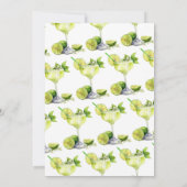 Margarita Mexican Fiesta Floral Vrijgezellenfeest Kaart (Achterkant)