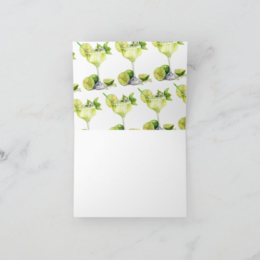 Margarita Mexican Fiesta Vrijgezellenfeest Bedankkaart (Binnen)