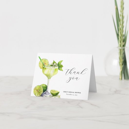 Margarita Mexican Fiesta Vrijgezellenfeest Bedankkaart (Voorkant)