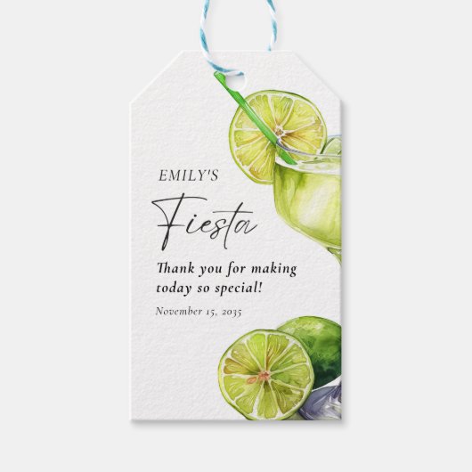 Margarita Mexican Fiesta Vrijgezellenfeest Cadeaulabel (Voorkant)