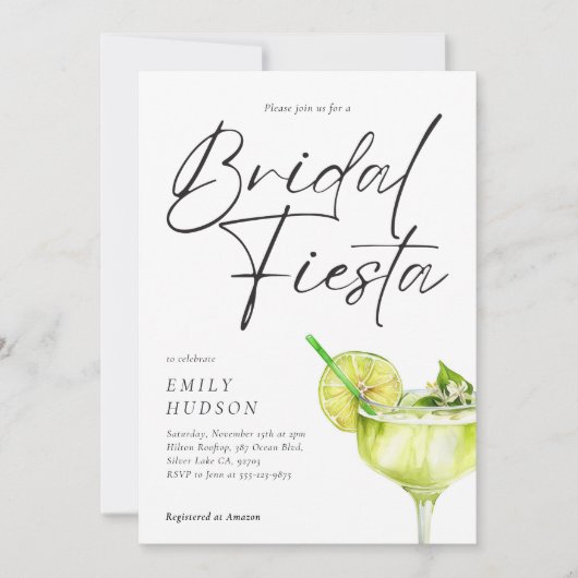 Margarita Mexican Fiesta Vrijgezellenfeest Kaart (Voorkant)