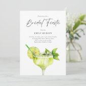 Margarita Mexican Fiesta Vrijgezellenfeest Kaart (Staand voorkant)