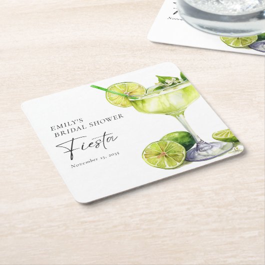 Margarita Mexican Fiesta Vrijgezellenfeest Kartonnen Onderzetters (Schuin)