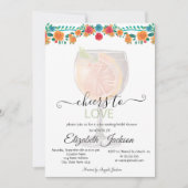 Margarita Mexican Flowers Fiesta Vrijgezellenfeest Kaart (Voorkant)