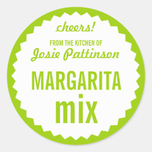 Margarita Mix Flaconetiket Sjabloon Ronde Sticker