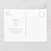 Margarita Monogram Bruiloft Save the Date Briefkaa Briefkaart (Achterkant)