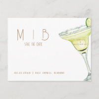 Margarita Monogram Bruiloft Save the Date Briefkaa