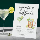 Margarita Moscow Mule Signature Cocktails Menu Reclamebord Met Voetstuk