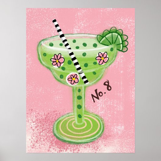 Margarita op roze Posters muurkunst (Voorkant)