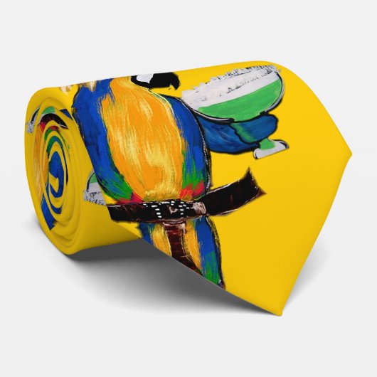 Margarita Parrots Stropdas (Opgerold)