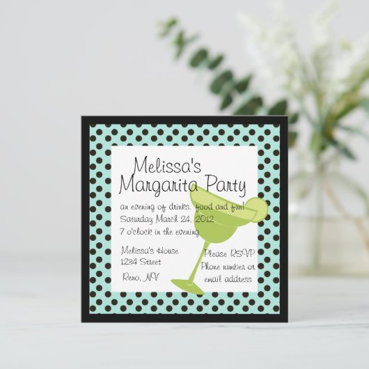 Margarita Party Kaart (Staand voorkant)