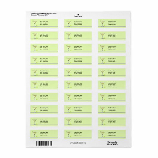 Margarita Party Return Address Label (Full Sheet)